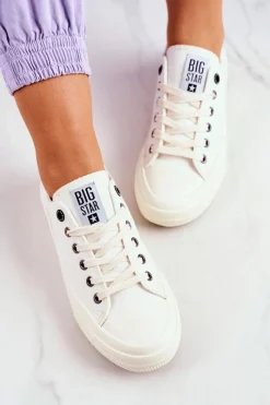 Trampki Damskie Big Star|Trampki Damskie Niskie>Big Star Shoes Damskie Trampki Big Star Białe FF274124