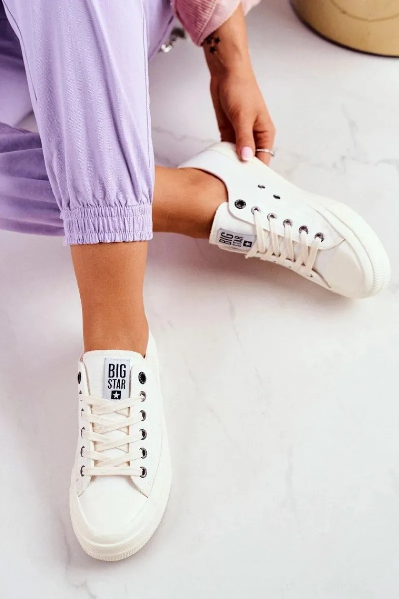 Trampki Damskie Big Star|Trampki Damskie Niskie>Big Star Shoes Damskie Trampki Big Star Białe FF274124