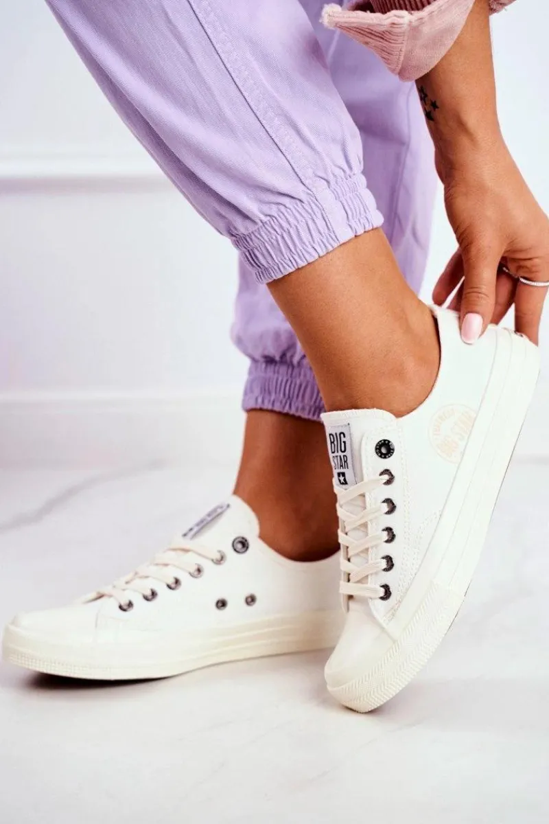 Trampki Damskie Big Star|Trampki Damskie Niskie>Big Star Shoes Damskie Trampki Big Star Białe FF274124