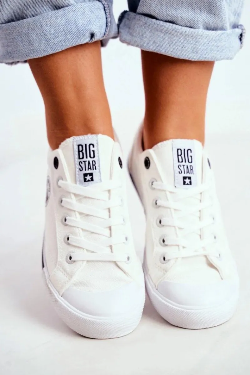 Trampki Damskie Big Star|Trampki Damskie Niskie>Big Star Shoes Damskie Trampki Big Star Białe FF274124