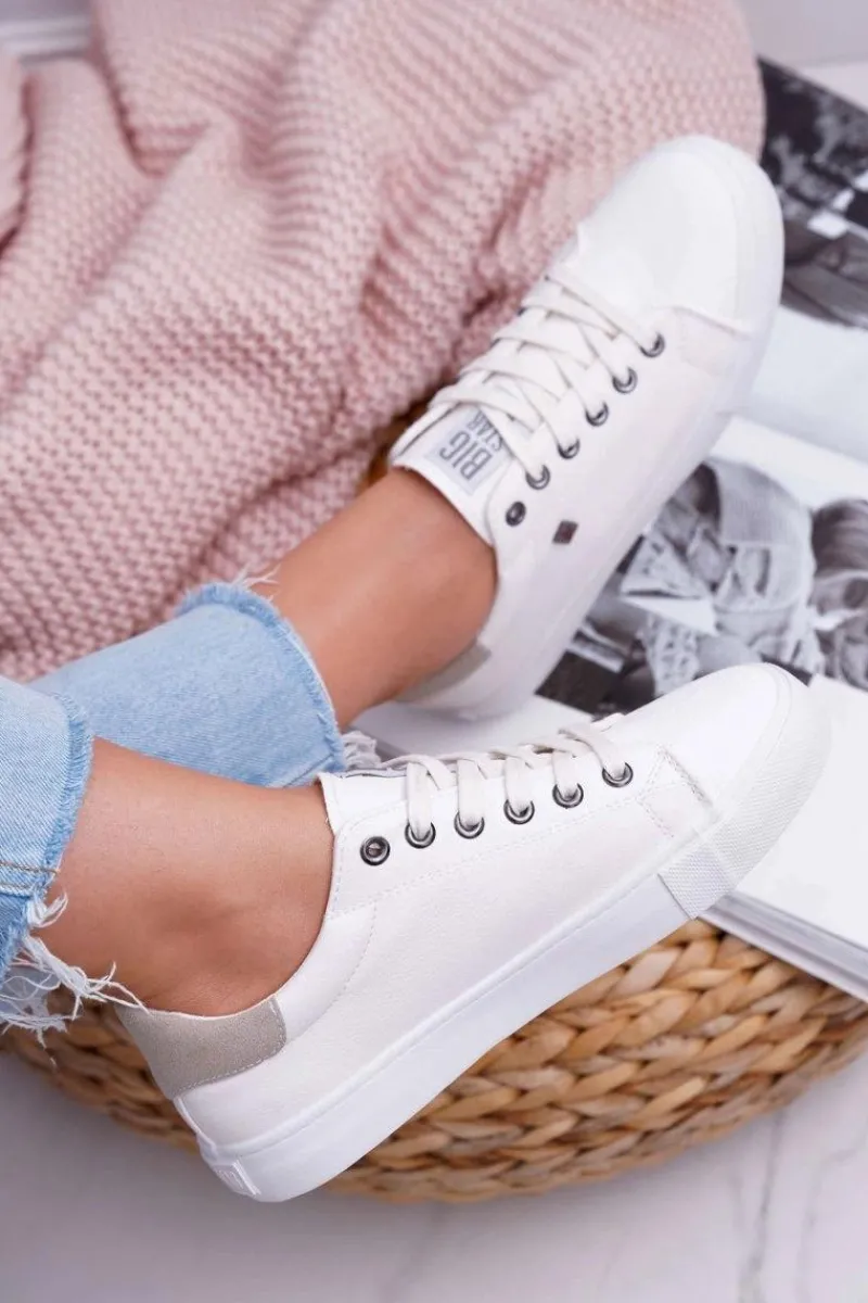 Trampki Damskie Big Star|Trampki Damskie Niskie>Big Star Shoes Damskie Trampki Big Star Białe BB274033