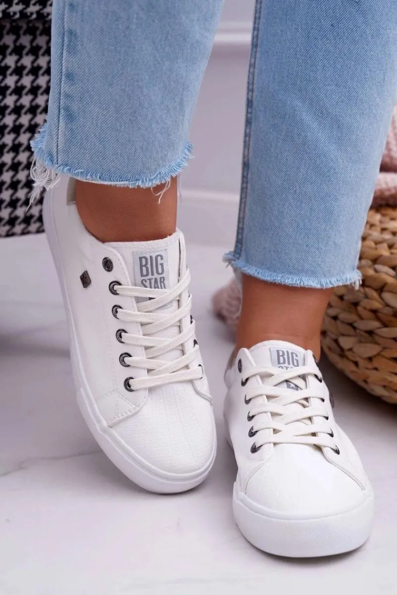 Trampki Damskie Big Star|Trampki Damskie Niskie>Big Star Shoes Damskie Trampki Big Star Białe BB274033