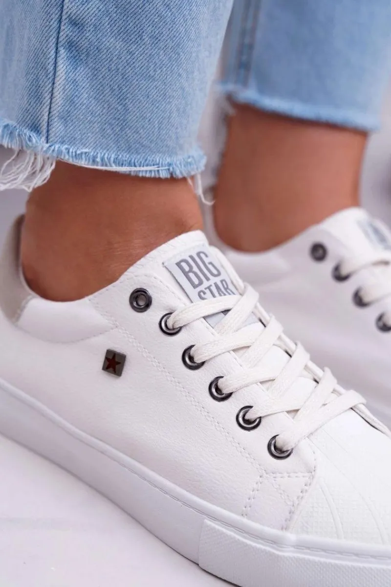 Trampki Damskie Big Star|Trampki Damskie Niskie>Big Star Shoes Damskie Trampki Big Star Białe BB274033
