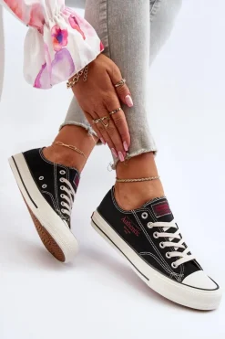 Outlet Big Star Shoes Damskie Trampki Big Star NN274234 Czarne