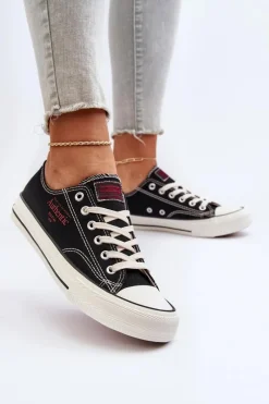 Outlet Big Star Shoes Damskie Trampki Big Star NN274234 Czarne