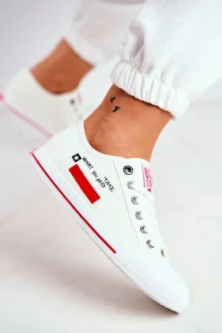 New Big Star Shoes Damskie Trampki Big Star Białe FF274079