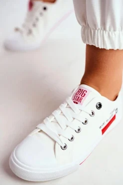New Big Star Shoes Damskie Trampki Big Star Białe FF274079