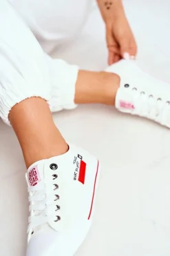 New Big Star Shoes Damskie Trampki Big Star Białe FF274079