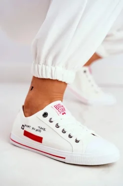 New Big Star Shoes Damskie Trampki Big Star Białe FF274079