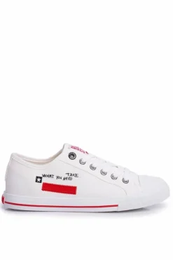 New Big Star Shoes Damskie Trampki Big Star Białe FF274079