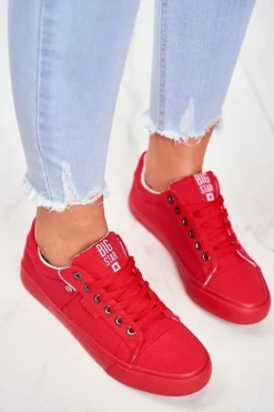 Discount Big Star Shoes Damskie Trampki Big Star Czerwone AA274514