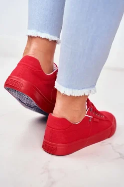 Discount Big Star Shoes Damskie Trampki Big Star Czerwone AA274514