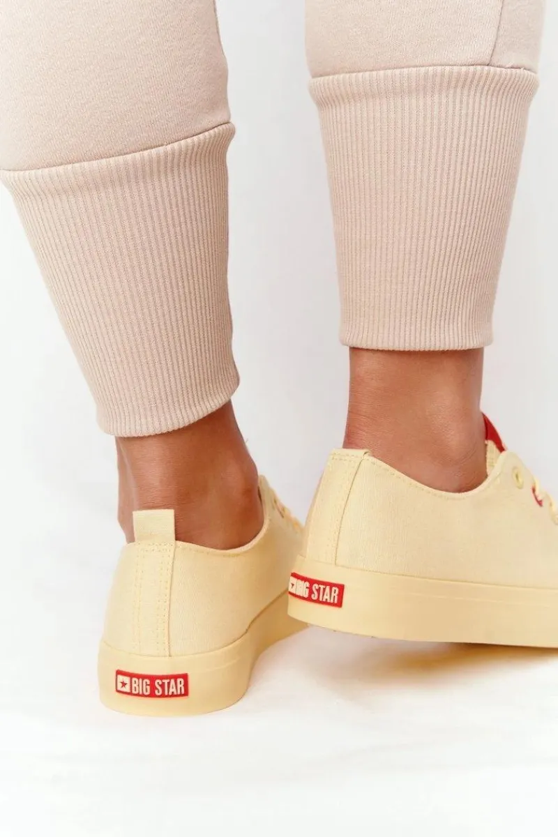 Damskie Trampki BIG STAR HH274680 Żółte Damskie Trampki Damskie Big Star|Trampki Damskie Niskie