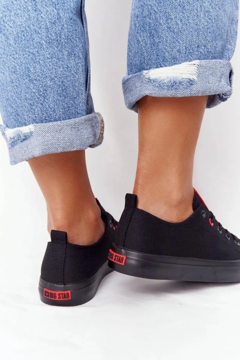 Damskie Trampki BIG STAR HH274678 Czarne Damskie Trampki Damskie Big Star|Trampki Damskie Niskie