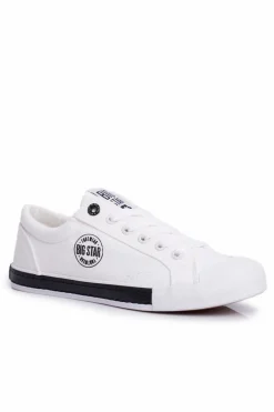 Outlet Big Star Shoes Damskie Trampki Big Star Białe FF274228