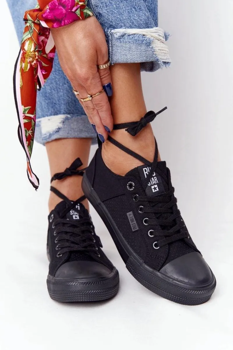 Trampki Damskie Big Star|Trampki Damskie Niskie>Big Star Shoes Damskie Trampki BIG STAR HH274018 Czarne