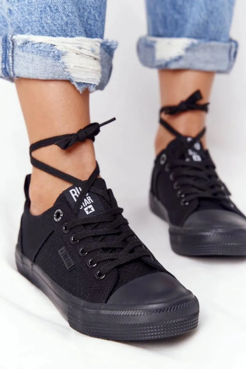 Trampki Damskie Big Star|Trampki Damskie Niskie>Big Star Shoes Damskie Trampki BIG STAR HH274018 Czarne