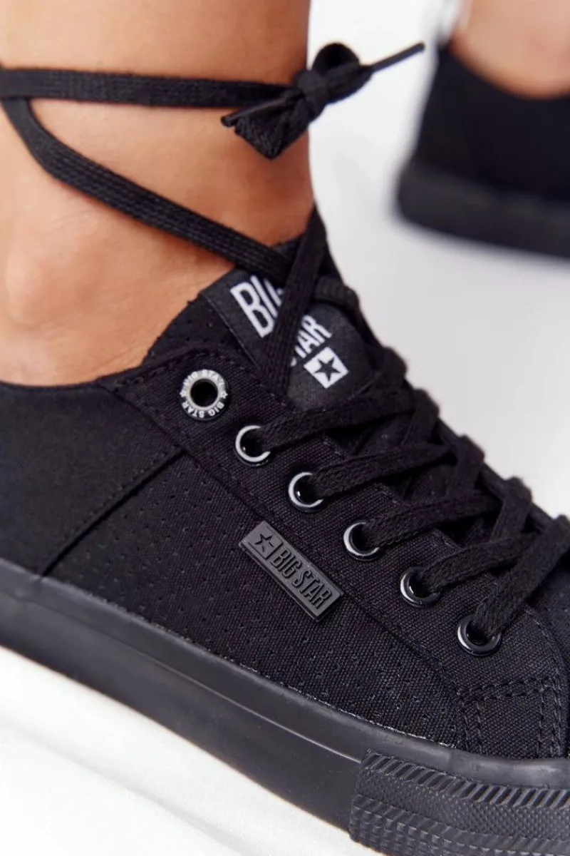 Trampki Damskie Big Star|Trampki Damskie Niskie>Big Star Shoes Damskie Trampki BIG STAR HH274018 Czarne
