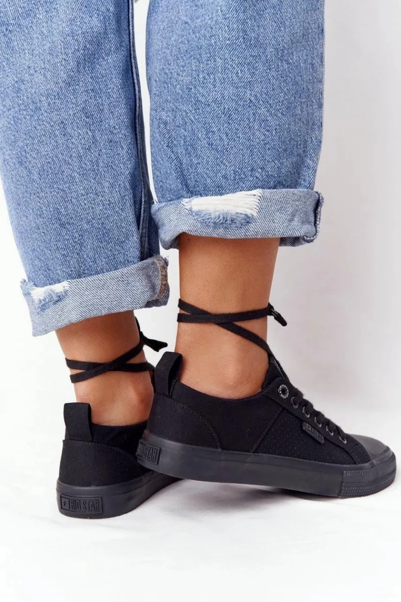 Trampki Damskie Big Star|Trampki Damskie Niskie>Big Star Shoes Damskie Trampki BIG STAR HH274018 Czarne