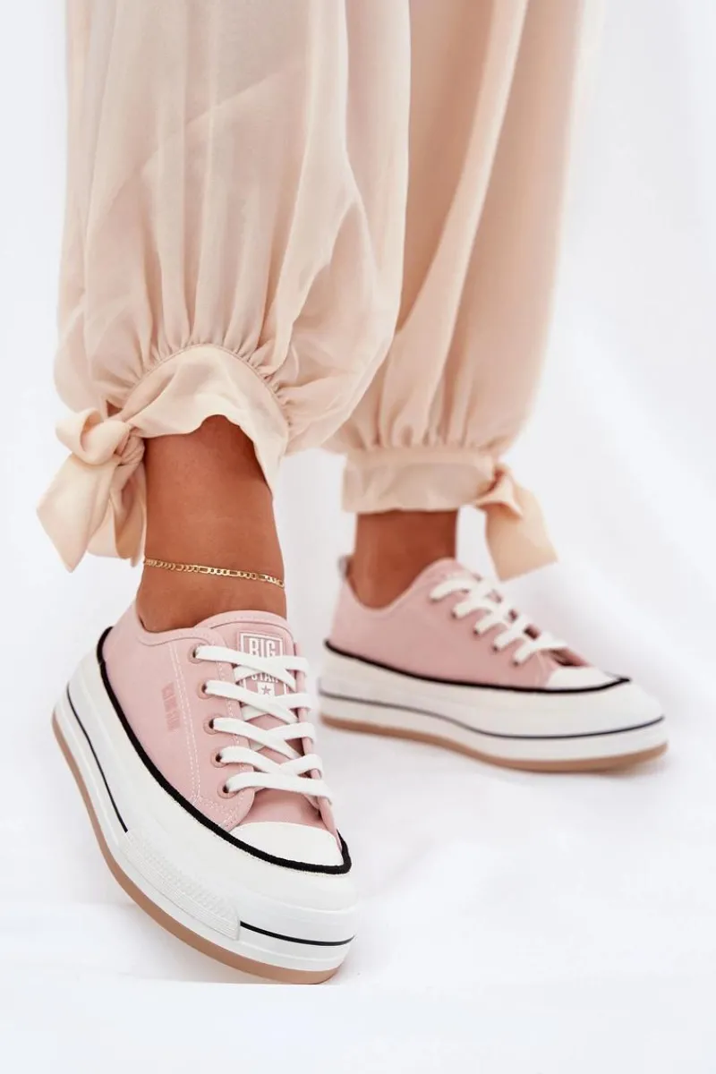 Trampki Damskie Big Star|Big Star>Big Star Shoes Damskie Trampki Big Star NN274207 Różowe Różowy