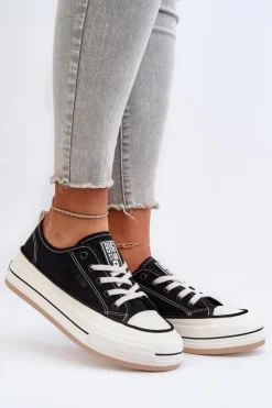 Discount Big Star Shoes Damskie Trampki Big Star NN274204 Czarne Czarny