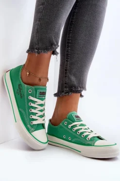 Discount Damskie Trampki Big Star NN274240 Zielone Damskie Trampki Damskie Big Star|Trampki Damskie Niskie