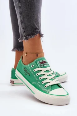 Discount Damskie Trampki Big Star NN274240 Zielone Damskie Trampki Damskie Big Star|Trampki Damskie Niskie