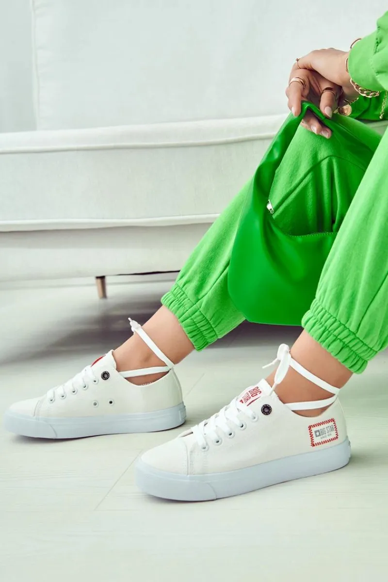 Trampki Damskie Big Star|Trampki Damskie Niskie>Big Star Shoes Damskie Trampki BIG STAR HH274131 Białe