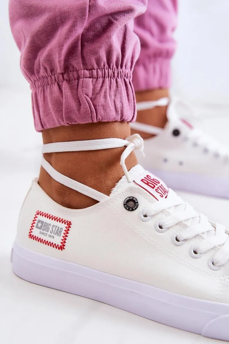 Trampki Damskie Big Star|Trampki Damskie Niskie>Big Star Shoes Damskie Trampki BIG STAR HH274131 Białe