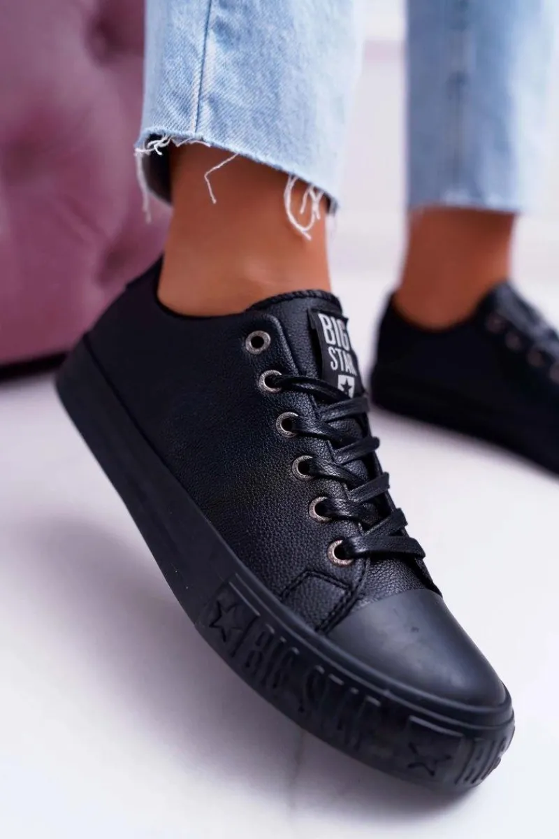 Trampki Damskie Big Star|Trampki Damskie Niskie>Big Star Shoes Damskie Trampki Big Star Czarne EE274247