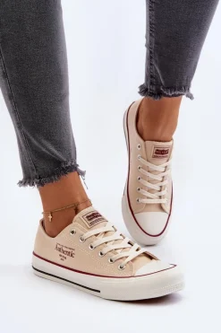 Clearance Damskie Trampki Big Star NN274236 Beżowe Damskie Trampki Damskie Big Star|Trampki Damskie Niskie