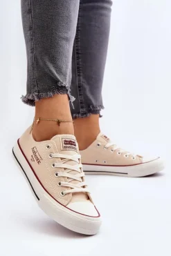 Clearance Damskie Trampki Big Star NN274236 Beżowe Damskie Trampki Damskie Big Star|Trampki Damskie Niskie