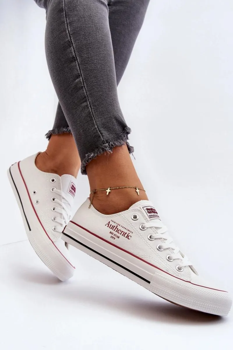 Best Damskie Trampki Big Star NN274235 Białe Damskie Trampki Damskie Big Star|Trampki Damskie Niskie