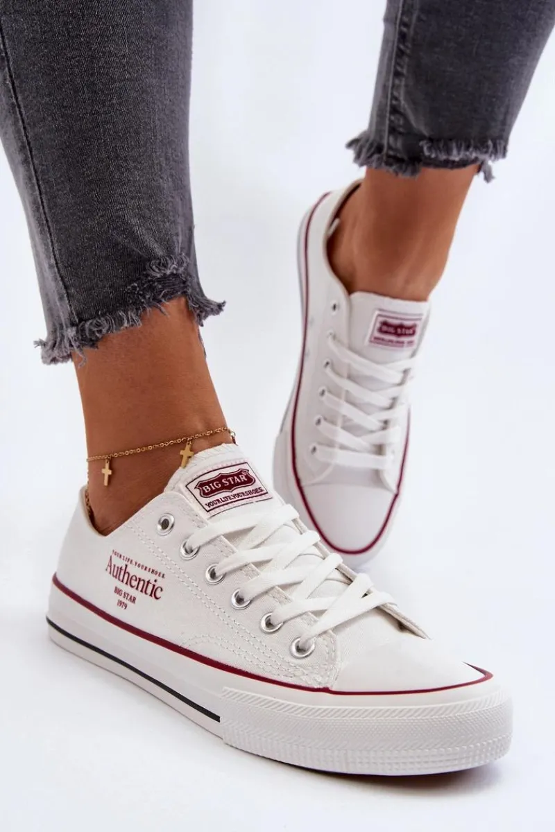 Best Damskie Trampki Big Star NN274235 Białe Damskie Trampki Damskie Big Star|Trampki Damskie Niskie