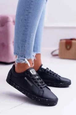 Discount Damskie Trampki Big Star Szara Gwiazda Czarne AA274A008 Damskie Trampki Damskie Big Star|Trampki Damskie Niskie