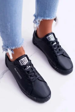 Discount Damskie Trampki Big Star Szara Gwiazda Czarne AA274A008 Damskie Trampki Damskie Big Star|Trampki Damskie Niskie