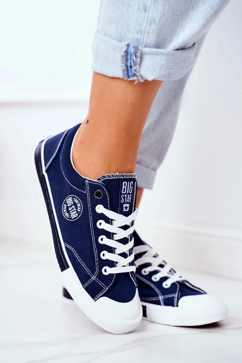 Online Damskie Trampki Big Star Granatowe FF274229 Damskie Trampki Damskie Big Star|Trampki Damskie Niskie