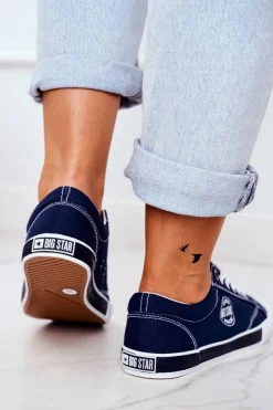 Online Damskie Trampki Big Star Granatowe FF274229 Damskie Trampki Damskie Big Star|Trampki Damskie Niskie