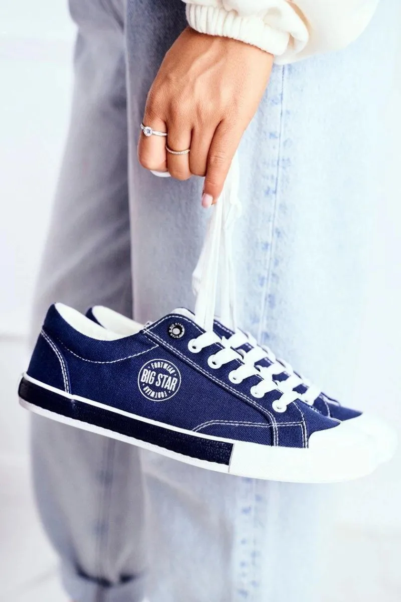 Online Damskie Trampki Big Star Granatowe FF274229 Damskie Trampki Damskie Big Star|Trampki Damskie Niskie