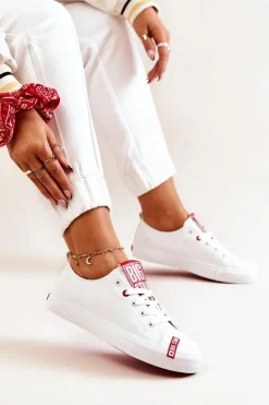 Trampki Damskie Big Star|Trampki Damskie Niskie>Big Star Shoes Damskie Trampki Big Star JJ274165 Białe