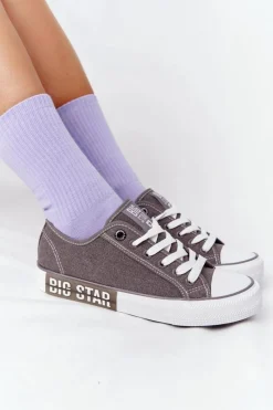 New Big Star Shoes Damskie Trampki BIG STAR HH274116 Szare