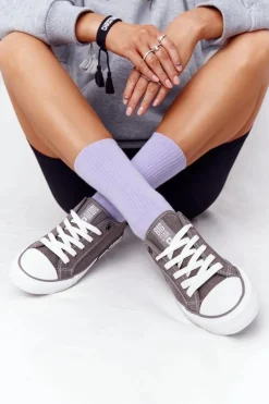 New Big Star Shoes Damskie Trampki BIG STAR HH274116 Szare