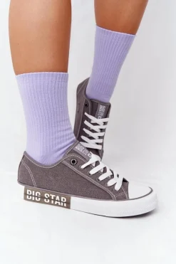 New Big Star Shoes Damskie Trampki BIG STAR HH274116 Szare