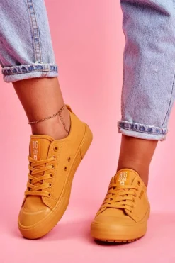 Hot Damskie Trampki Big Star Żółte FF274A086 Damskie Trampki Damskie Big Star|Trampki Damskie Niskie