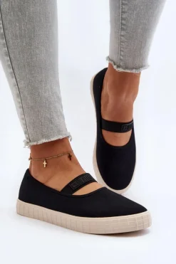 Trampki Damskie Slip-On|Trampki Damskie Big Star>Big Star Shoes Damskie Trampki Big Star NN274603 Czarne Czarny