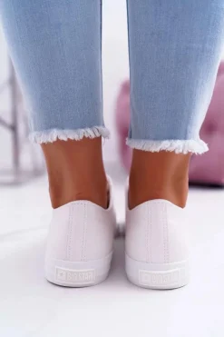 Clearance Big Star Shoes Damskie Trampki Big Star Białe EE274091