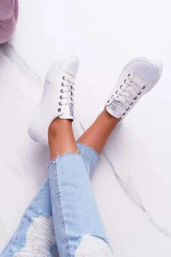 Sale Damskie Trampki Big Star Białe EE274248 Damskie Trampki Damskie Big Star|Trampki Damskie Niskie