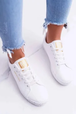 Best Big Star Shoes Damskie Trampki Big Star Czerwona Gwiazda Białe AA274A007