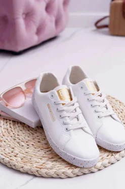 Best Big Star Shoes Damskie Trampki Big Star Czerwona Gwiazda Białe AA274A007