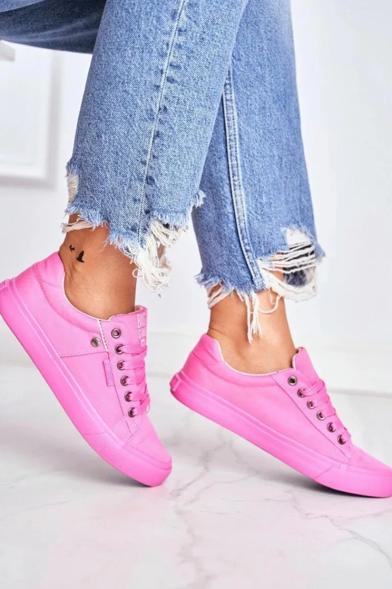 Clearance Damskie Trampki Big Star Różowe AA274509 Damskie Trampki Damskie Big Star|Trampki Damskie Niskie